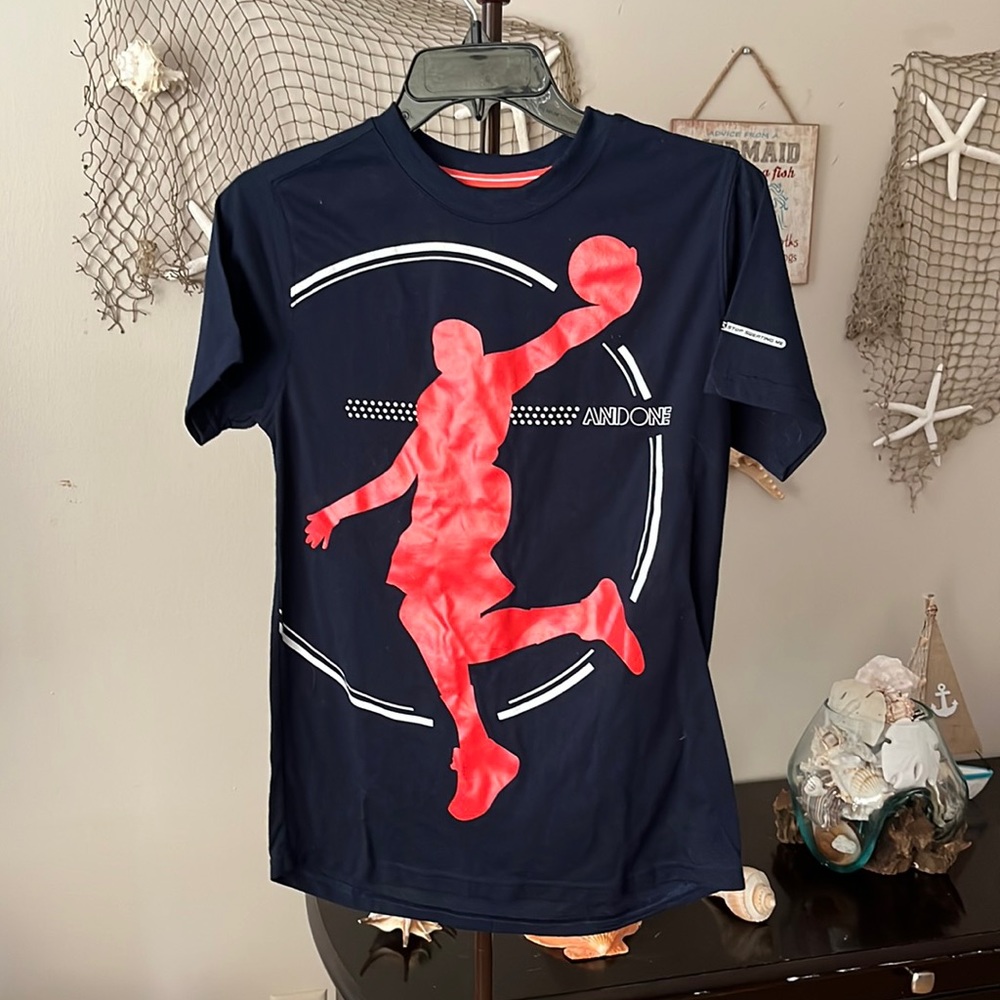 Boys XL Navy blue, orange, silver